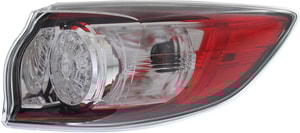 Tail Light Assembly for 2010-2013 Mazda 3 Hatchback, Right Passenger Outer, LED Type, Replacement