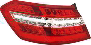 Tail Light for Mercedes Benz E-Class 2010-2013, Left Driver, Outer Assembly, Sedan/Hybrid, Replacement