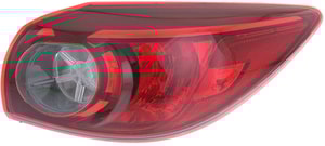 Tail Light Assembly for Mazda 3 Hatchback 2014-2018, Right Passenger Outer, Halogen, for Vehicles Built in Mexico (2017-2018)/Japan, Replacement