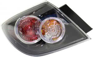 Tail Light Assembly for 2007-2009 Mazda 3, Left Driver, Standard Type, Hatchback, Replacement