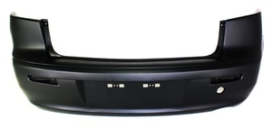 Rear Bumper Cover for Mitsubishi Lancer 2008-2017, Primed (Ready to Paint), without Turbo, Excluding Evolution/Sportback Models, Replacement