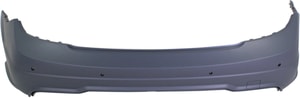 Rear Bumper Cover for Mercedes-Benz C-Class 2012-2015, Primed (Ready to Paint), w/ Sport Package, Coupe/(2012-2014 Sedan) w/ Parktronic Holes, Replacement