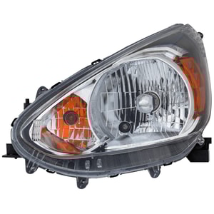 Headlight Assembly for Mitsubishi Mirage 2014-2020, Left Driver Side, Halogen, Excludes SE Model, Replacement
