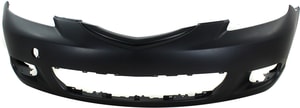 Front Bumper Cover for 2004-2006 Mazda 3 Hatchback, Primed (Ready to Paint), without Turbo, Replacement