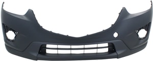 Front Bumper Cover for Mazda CX-5 2013-2016, Upper Primed (Ready to Paint), Lower Textured, Replacement (CAPA Certified)