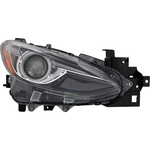 Headlight for Mazda 3 (2014-2018), Right Passenger Side, Lens and Housing, Xenon, Without HID Kit, Without Auto Level Control, Replacement