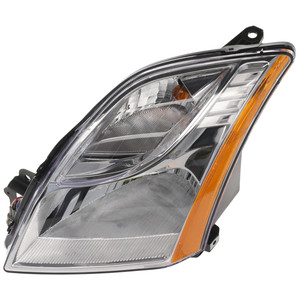 Headlight Assembly for Nissan Sentra 2010-2012, Left Driver, Halogen, Chrome Interior, 2.0L Engine, Base/S/SL Models, Replacement