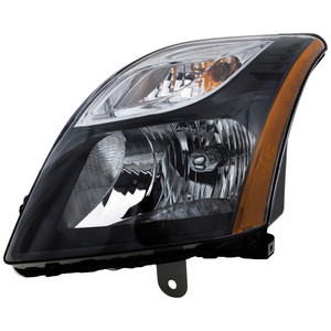 Headlight Assembly for Nissan Sentra 2010-2012, Left Driver, Halogen, Black Interior, SR/SE-Racing/SE-Racing Spec V Models, Replacement
