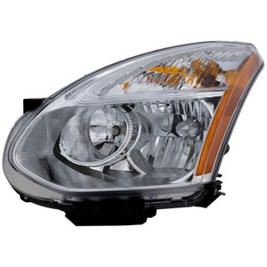 Headlight Assembly for Nissan Rogue 2011-2012, Left Driver, Halogen, Replacement