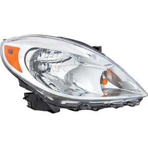 Headlight Assembly for Nissan Versa Sedan 2012-2014, Right Passenger Side, Halogen Light, Replacement