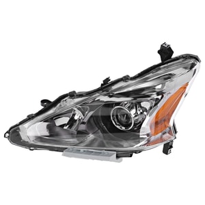 Headlight Assembly for Nissan Altima Sedan, Halogen, Left Driver Side, Fits 2013-2015 Models, Excludes SL Model with 3.5L Eng., Replacement