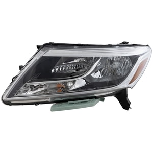 Headlight Assembly for Nissan Pathfinder 2013-2016, Left Driver, Halogen, for 2014-2014 Hybrid Model, Replacement
