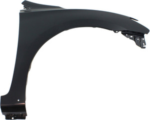 Front Fender for Nissan Sentra 2013-2015, Right Passenger, Primed (Ready to Paint), Steel, with Rocker Molding Holes, Replacement