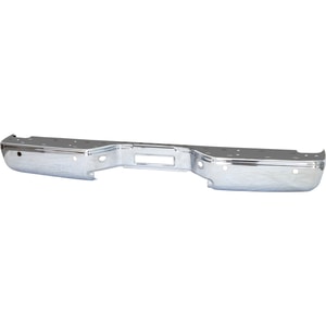 Step Bumper Face Bar for 2007-2015 Nissan Titan SE/SV Models, Stainless Chrome, without Pad, with Pad Provision, without Mounting Bracket, with Park Distance Control Sensor Holes, Replacement