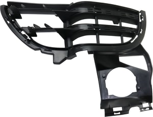 Front Bumper Grille for Porsche Cayenne 2011-2014, Left Driver Outer, Textured Black, Gas, Base/Platinum Edition/S Models, Replacement