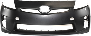 Front Bumper Cover for Toyota Prius 2010-2011, Primed (Ready to Paint), with LED Headlights, Pre-Collision System, Replacement