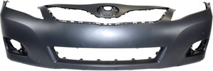 Front Bumper Cover for Toyota Camry 2010-2011, Primed (Ready to Paint), Designed for Hybrid Model, Compatible with USA Built Vehicle, Replacement