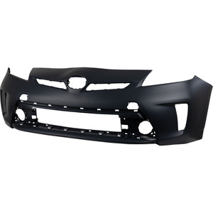 Front Bumper Cover for Toyota Prius/Prius Plug-In 2012-2015, Primed (Ready to Paint), without Headlight Washer Holes, (Plug-In Models Halogen Headlights) Replacement