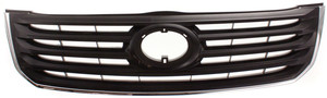 Textured Black Shell and Insert Grille for Toyota Avalon 2008-2010, XL Model, with Chrome Molding, without Sports Package, Replacement