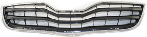 Grille for Toyota Camry LE Model 2010-2011, Chrome Shell/Painted Black Insert, Designed for USA Built Vehicles, Replacement
