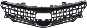 Grille for Toyota Prius V 2012-2014, Gray Shell and Insert with Chrome Molding, Replacement