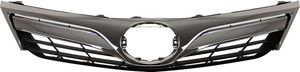 Painted Black Shell and Insert Grille for 2012-2014 Toyota Camry LE/XLE, Excluding Hybrid Models, Replacement