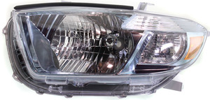Headlight for 2008-2010 Toyota Highlander, Left Driver Side, Lens and Housing, Halogen, Suitable for Hybrid Models, Replacement