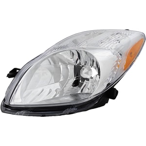 Headlight for Toyota Yaris 2009-2011 Hatchback, Left Driver Side, Lens and Housing, Replacement