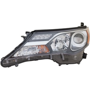 Headlight Assembly for Toyota RAV4 2013-2015, Left Driver, Halogen, Built for North America, Replacement