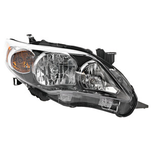 Headlight Assembly for 2011-2013 Toyota Corolla, Right Passenger, Halogen, S/XRS Models, North America Built Vehicle, Replacement