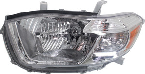 Headlight Assembly for 2010 Toyota Highlander, Left Driver, Halogen, for Base/Limited/SE Model, USA Built Vehicle, Replacement