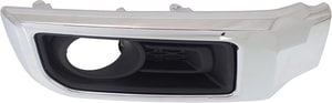 Front Fog Light Molding for Toyota 4Runner 2014-2023, Right Passenger, Primed (Ready to Paint), with Chrome Trim, without Nightshade Edition, Replacement