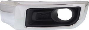Front Fog Light Molding for Toyota 4Runner 2014-2023, Left Driver, Primed (Ready to Paint) with Chrome Trim, Without Nightshade Edition, Replacement