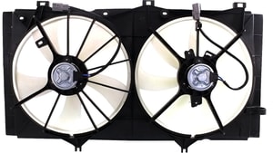 Radiator Fan Assembly for 2010-2011 Toyota Camry and 2009-2016 Venza, Dual Fan, 2.5L/2.7L Engine, Without Towing Package, Automatic Transmission, Replacement