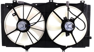 Radiator Fan Assembly for 2010-2011 Toyota Camry and 2009-2016 Venza, Dual Fan, 2.5L/2.7L Engine, Without Towing Package, Automatic Transmission, Replacement