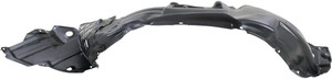 Front Fender Liner for Toyota Highlander 2011-2013, Left Driver, Plastic, Vacuum Form, with Towing Package, Excluding Hybrid Models, Replacement