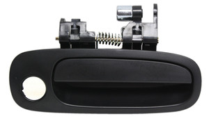 Front Exterior Door Handle for Toyota Corolla/Chevrolet Prizm 1998-2002, Right Passenger Side, Textured Black with Keyhole, Replacement