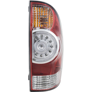 LED Tail Light Assembly for Toyota Tacoma 2009-2015, Right Passenger, Clear Lens, Replacement