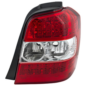 Tail Light for Toyota Highlander 2006-2007, Right Passenger Side, Lens and Housing, Clear and Red Lens, Hybrid Model, Replacement