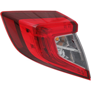 2016 - 2021 Honda Civic Tail Light Rear Lamp - Left Driver