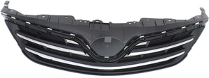 Grille for Toyota Corolla 2013-2013, North America Built Vehicle, LE Model, Painted Black Shell and Insert, Replacement