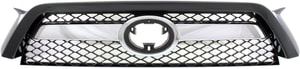 Grille for Toyota 4RUNNER 2010-2013, Black Shell and Insert with Chrome Center Bar, Replacement