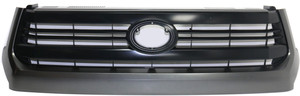 Grille for 2014-2017 Tundra, Painted Black Shell and Insert with Gray Molding, Includes Front Emblem for SR Model, Replacement
