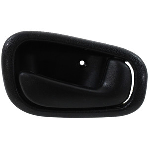 Front Interior Door Handle for Toyota Corolla/Chevrolet Prizm 1998-2002, Right Passenger, Black, Manual Lock, Without Lock Hole, Same as Rear, Replacement.
