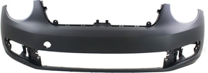 Front Bumper Cover for Volkswagen Beetle 2012-2019, Primed (Ready to Paint), Compatible with Convertible/Coupe, S/SE/SEL, without Parking Distance Control Sensor Holes, Classic, Comfortline, Comfortline TDI, TDI, Trendline Models, Replacement