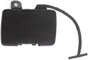 Front Bumper Tow Hook Cover for Volvo S60 2001-2004, Right Passenger, Excludes R Models, Black, Replacement
