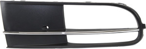 Front Fog Light Molding for Volkswagen Beetle 2013-2019, Right Passenger Side, Black with Chrome Insert, Convertible, Replacement