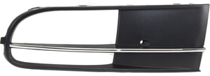 Front Fog Light Molding for 2013-2019 Volkswagen Beetle, Left Driver, Black with Chrome Insert, Convertible, Replacement