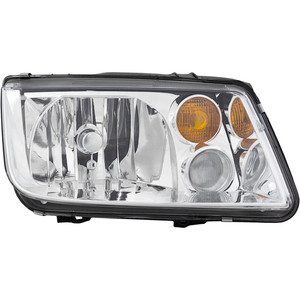 Headlight Right Passenger for Volkswagen Jetta 2002-2005, Lens and Housing with Fog Light Holes, from VIN 2108642, Excludes GLI Model, Replacement