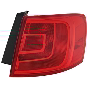 Tail Light Assembly for Volkswagen Jetta Sedan 2011-2018, Right Passenger Outer, Halogen, Compatible with Hybrid 2013-2014, Without Rear Fog Lights, Replacement